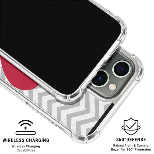 Chevron Heart iPhone 16 Pro Clear Case